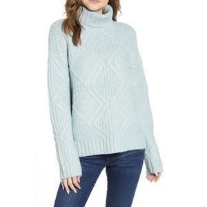 Caslon Chunky Cable Knit Turtleneck Sweater